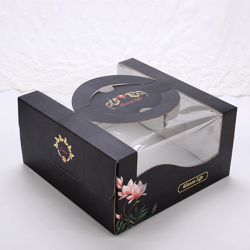 High Quality Custom Paper Cake Boxes with Handle & Window