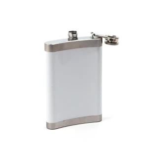 High quality Customized white simple stainless steel hip flask