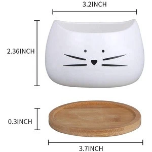 High Quality Cute Cat Shape Animal Succulent Plant Flower Pots With Tray