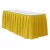 Import High quality decoration polyester new design yellow table skirt from China