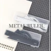 High quality deli 79510 tripod protractor ruler set mathematics drawing metal ruler set