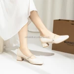 High Quality Fashional Beige/Apricot Shoes Heels Women Platform Heels Shoes Womens Pumps