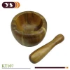 High quality granite acacia wood mortar and pestle with natural material kitchen spice tools