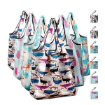 High quality heavy duty nylon cloth foldable tote reusable shopping bags