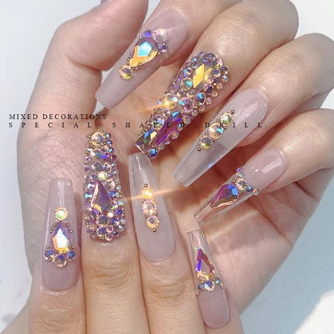 Buy High Quality Kinds Of Colors Flat Back Glass Rhinestones Non Hotfix ...