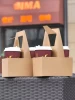 High quality Paper Cup Holder Tray 2/4 Cup Holder cardboard coffee paper cup holder