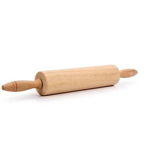 High quality rubber wood rolling pin wholesale Customized size and design wooden rolling pin,flour rolling pin