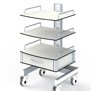 High Quality Safe Use Computer Mobile Hospital Medical Equipment Trolley