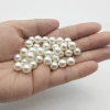 High quality white round abs freshwater pearl loose pearl