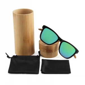 High Quality Wholesale China Wood Bamboo Sunglasses Custom Logo Cat.3 Polarized 2020 Wooden Sunglasses
