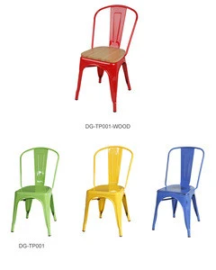 High quality wholesale restaurant Industrial metal chair steel stackable chairs