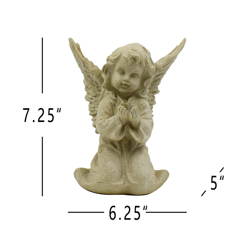 High Quality Yard Sculpture Decoration Beautiful Angel Resin Figure Angel Garden Statue
