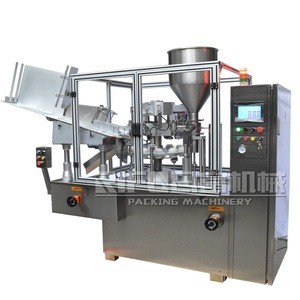 High speed daily chemical ointment cosmetics cream automatic tube filling sealing machine with date printer