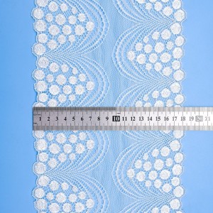 High Stretch 90%Nylon 10%Spandex Wide Lace Fabric for Underwear 0105