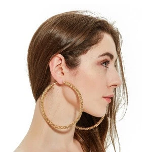 Hip-hop Hoop Earrings Geometric Large Round Earrings For Women Fashion Jewelry