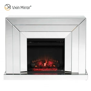 Home Decor  WXWF-1100 Venetian Modern Mirrored Electric Fireplace