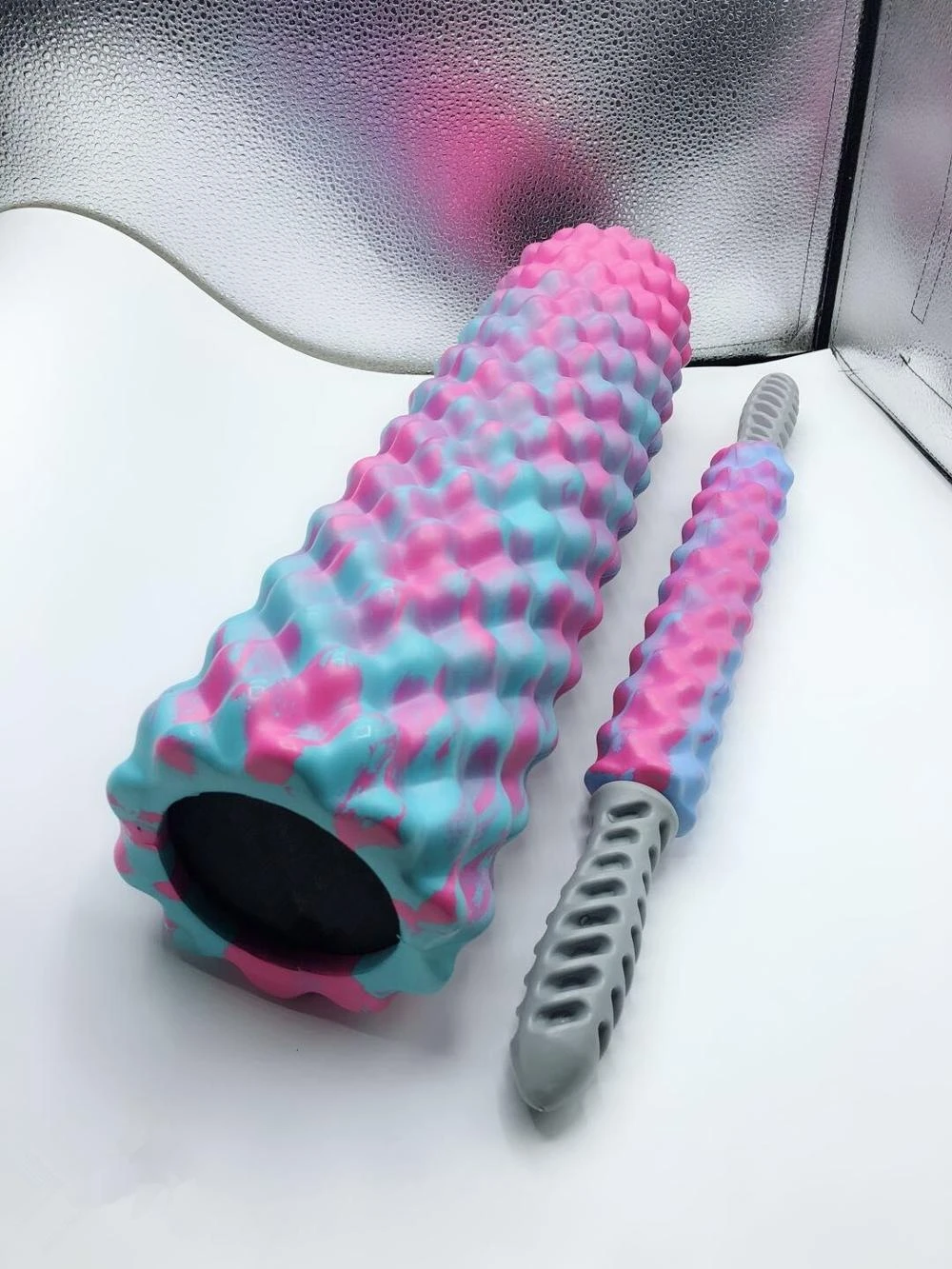 Hot Great Quality High Density EVA Yoga Exercise Foam Roller Set With Massage Stick