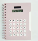 hot sale 8 digits solar calculator with spiral noot book