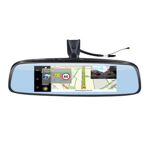 Hot Sale 8 Inch IPS Touch Screen 4G Special GPS Navi Bluetooth Wifi Rear View Mirror Car Dash Camera With 3 Cameras For Cars