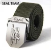Hot Sale Army Belt Classic Canvas Style With Metal Head Clip OEM Service Offered