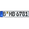 Hot Sale Blank European Reflective Embossed Aluminum Car Number License Plate