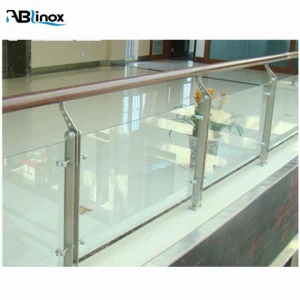 Hot sale glass balustrade for balcony stainless steel terrace glass railing post with 8-12mm glass