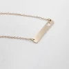 Hot Sale Hollow Out Love Stainless Steel Wholesale Customized Blank Bar Necklace