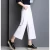 Import Hot sale OEM service women wide leg pants loose elastic waist linen fabric womens casual pants trousers from China