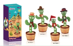 Hot Sale Products Cute Stuffed Flowerpot Twisting Dance Cactus Doll Singing Music Dancing Cactus Plush best Toy with light
