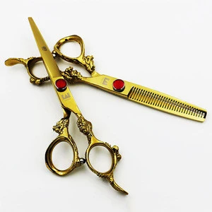 Unique Bargains Hair Scissors, Hair Cutting Scissors, Professional Barber  Scissors, Stainless Steel Razor, 6.89 Long Gold Tone
