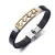 Import Hot sale promotional fashion jewelry unisex bangle stainless steel leather bracelets from China