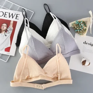 hot sale women sport casual triangle bra cup  strap push up skin friendly quick drying underwear girls bra