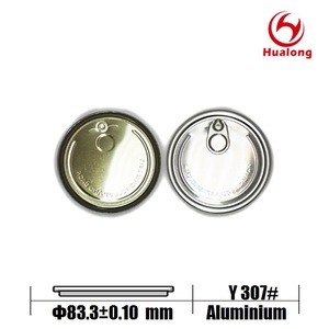 Hot Sell 307 Aluminum Metal Easy Open Ends 83mm Dry Food Can Jar Bottle Lid