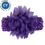 Hot sell hair ribbon bow , chiffon material elastic band korean hair ribbon bow for babys