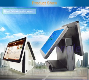 Hot selling 15&quot; dual screen all in one PosSGT-666 touch terminal  windows pos system