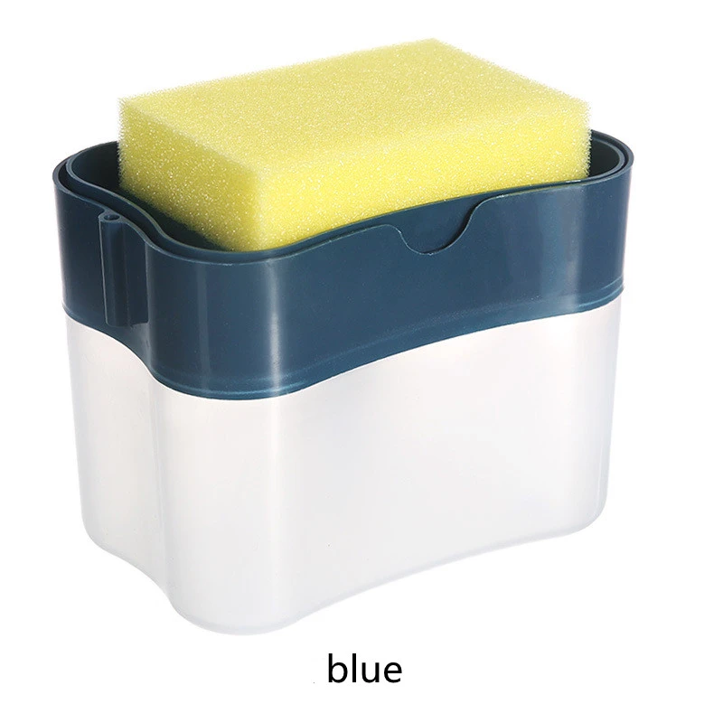 Hot selling kitchen cleaning supplies Push type soap box Sponge brush holder