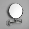 Hotel Bathroom Wall-Mounted Free Rotating Round Makeup Mirror Magnifying Folding Double Side Shaving Vanity Mirror