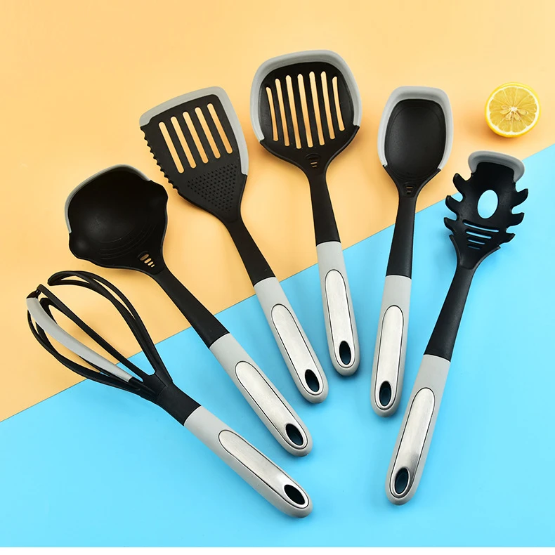 House Gadgets Amazon Hot Sellings 6pcs Silicone Spatula Spoon Kitchenware Set Kitchen Accessories Cooking Tools