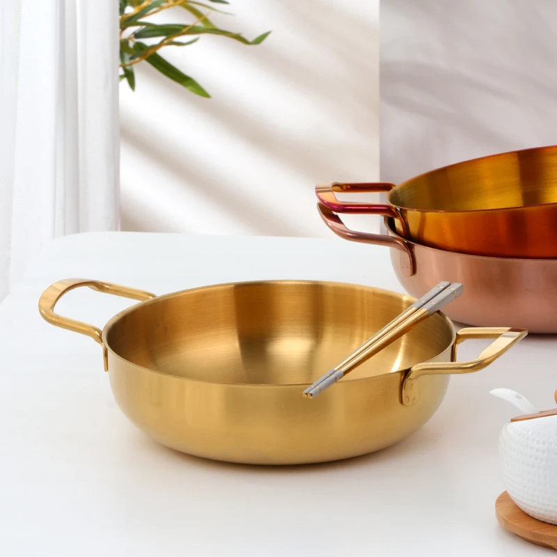 Household Stainless Steel Copper Golden Seafood Cooking Pots