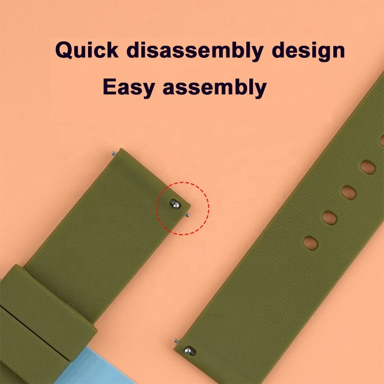 HQK Manufacturer Wholesale Custom Wrist Strap Watch Band Bracelet Rubber Silicone Watch Strap