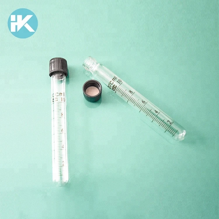 Huke Scientific Promotion Outlet Customized laboratory glassware glass test tube with screw cap