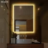 Illuminated bathroom LED makeup vanity mirror with lights and bluetooth telephone