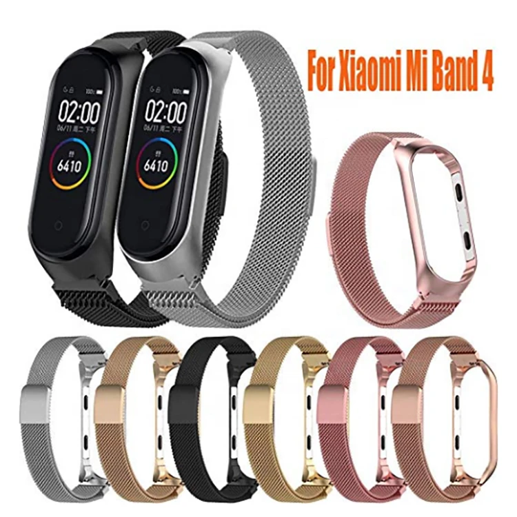 IN STOCK Top quality Strap Bracelet Replacement metal Strap for Xiaomi Mi 3/4 Band Smart Watch Wristband Waterproof Wearable
