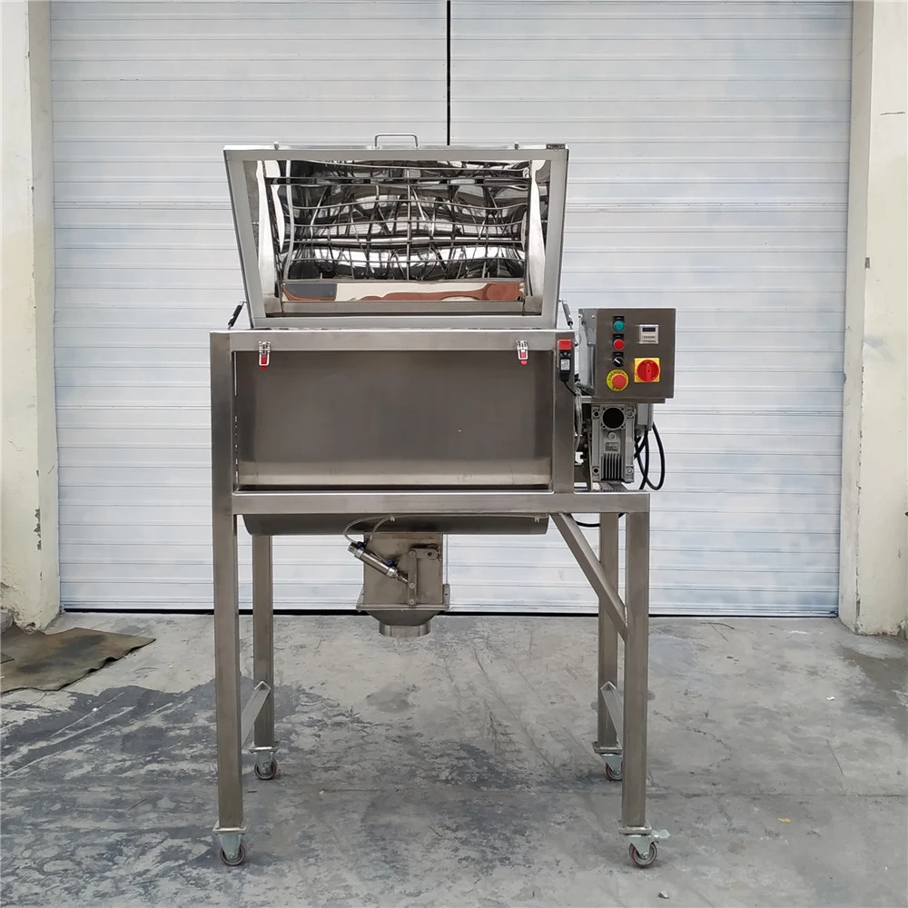 Industrial chemical horizontal small premix baking dry powder mixer / ribbon blender machine