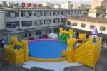 inflatable water park playground on land for kids children, Amusement park equipment,manufacturer factory Price, BY-IWP-31