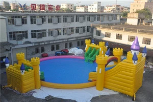 inflatable water park playground on land for kids children, Amusement park equipment,manufacturer factory Price, BY-IWP-31