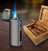 JOFI Wholesale Windproof Butane Gas Jet Flame Cigar Cigarette Lighter kitchen BBQ Cooking lighters custom logo