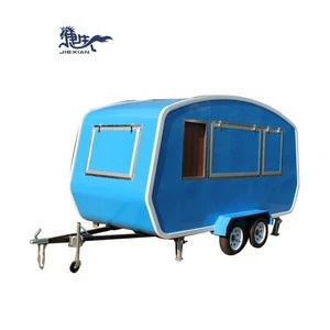 JX-FV435 kiosk food mobile food cart caravan trailer fast food trailer for sale