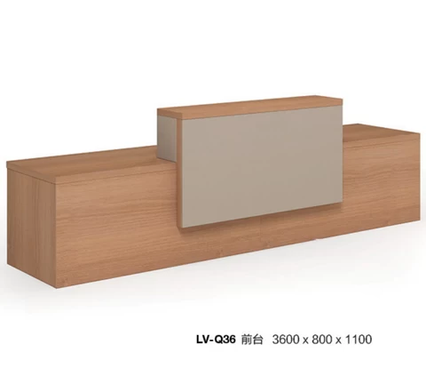 JXR1 Office Furniture modern wood office reception counter table design with partitions front desk