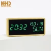 KH-WC037 KING HEIGHT  Hot Sell Portable Wooden Sunrise Aarm Antique Mechanical Calendar Wooden Clock